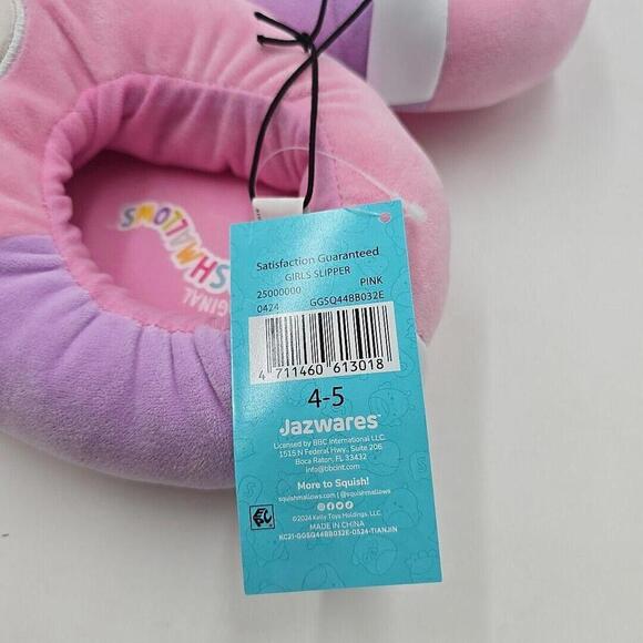 Squishmallows Girl's Slipper 4-5 Pink NWT‎ - Picture 4 of 7